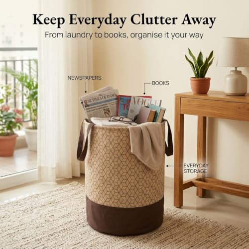 Image of BSB HOME 45L Large Laundry Basket for Clothes | Foldable Laundry Bag with Handles | Collapsible Dirty Clothes Storage Basket & Hamper | Multipurpose Organizer for Bedroom, Bathroom, Toys & Home