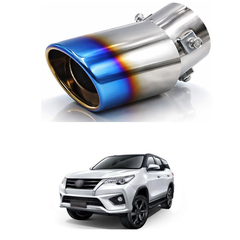 Universal Chrome Exhaust Tip, 1.5"–2.1" Inlet, Stainless Steel, Adjustable Car Muffler Decorative Tip, Fits Pipes Straight Pipe Kit Car Exhaust Tube Comfortable With Fort-uner-image-22