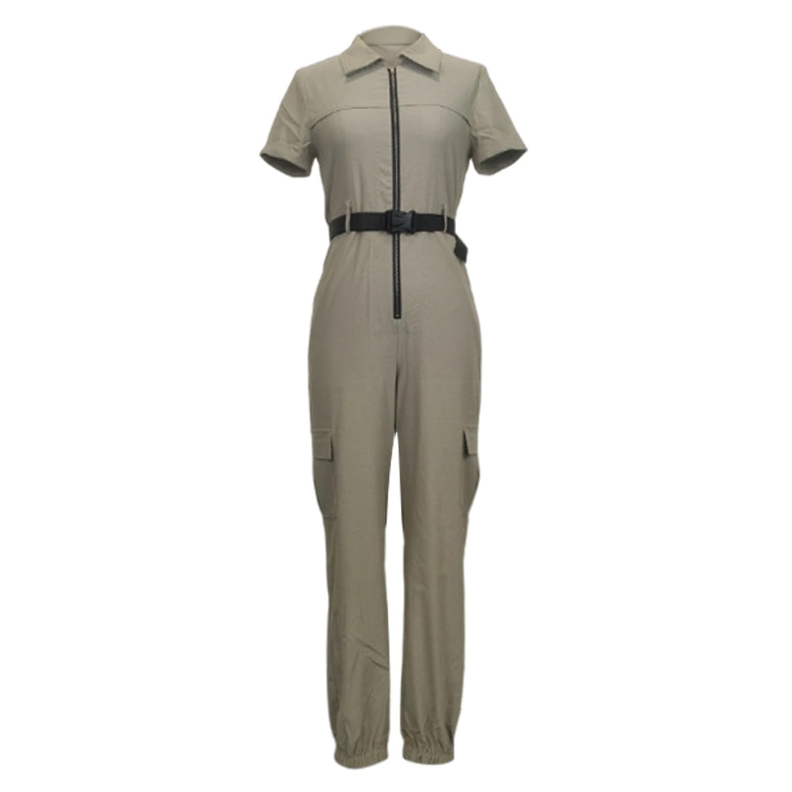 Jumpsuit Damen Sommer Lang, Overall Damen Elegant, Romper Einteiler Kostüm, Playsuit Outfit Frauen Komplett, Mit Ärmeln Vintage Hosenanzug Damen Festlich Elegant Hohe Taille Jumpsuit Damen Business