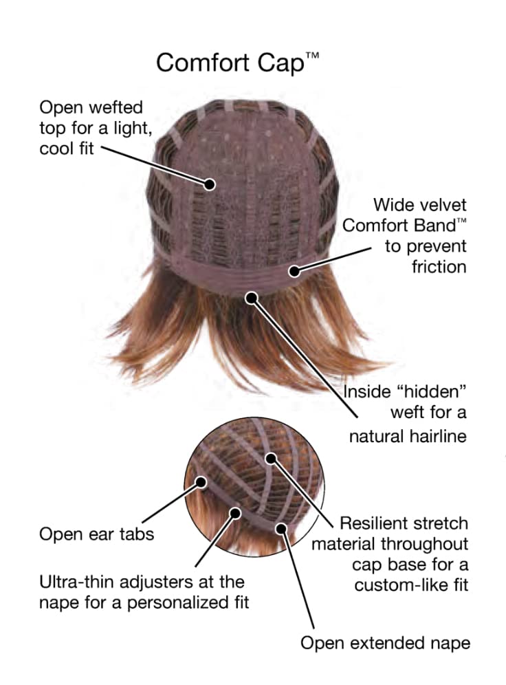 Miniatura 3 de Gabor Peluca Prosperity de corte Bob en capas de longitud larga por Hairuwear, gorra de tamaño medio, marrón oscuro