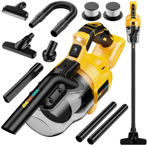 Image of Cordless Vacuum for Dewalt Battery, 5 in 1 Lightweight Handheld Vacuum Cleaner with 500W Powerful Motor, 46 CFM Portable Hand Vacuum with Filtration HEPA for Floor, Carpet(Battery Not Included)