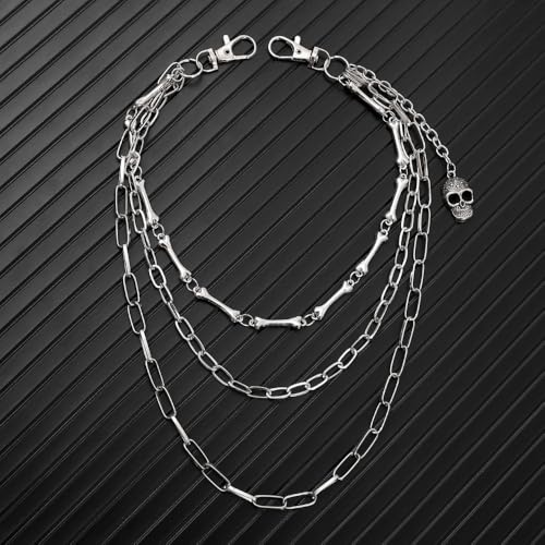 Image of Gothic Pants Chain Wallet Keychain Edgy Punk Hip Hop Waist Accessory for Jeans, Streetwear Women Men