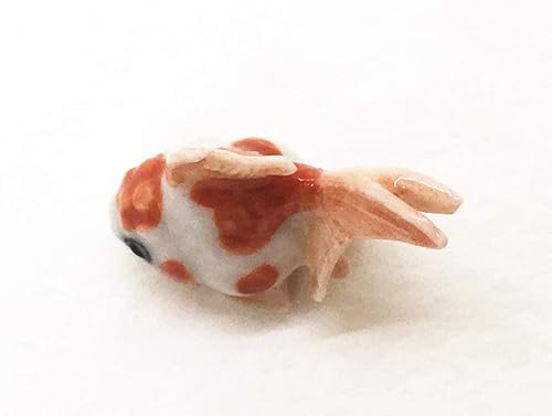 Miniatura 7 de Figura miniatura de cerámica de  de alto, pez dorado bebé, animales pequeños, recuerdos de porcelana, decoración coleccionable