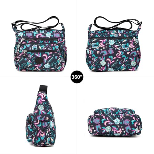 Image of Pealwel Women Shoulder Handbag Roomy Multiple Pockets Bag Ladies Crossbody Purse Tote Top Handle Satchel