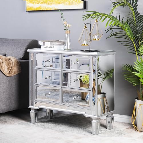 Bonnlo Mirrored Dresser 6 Mirror...