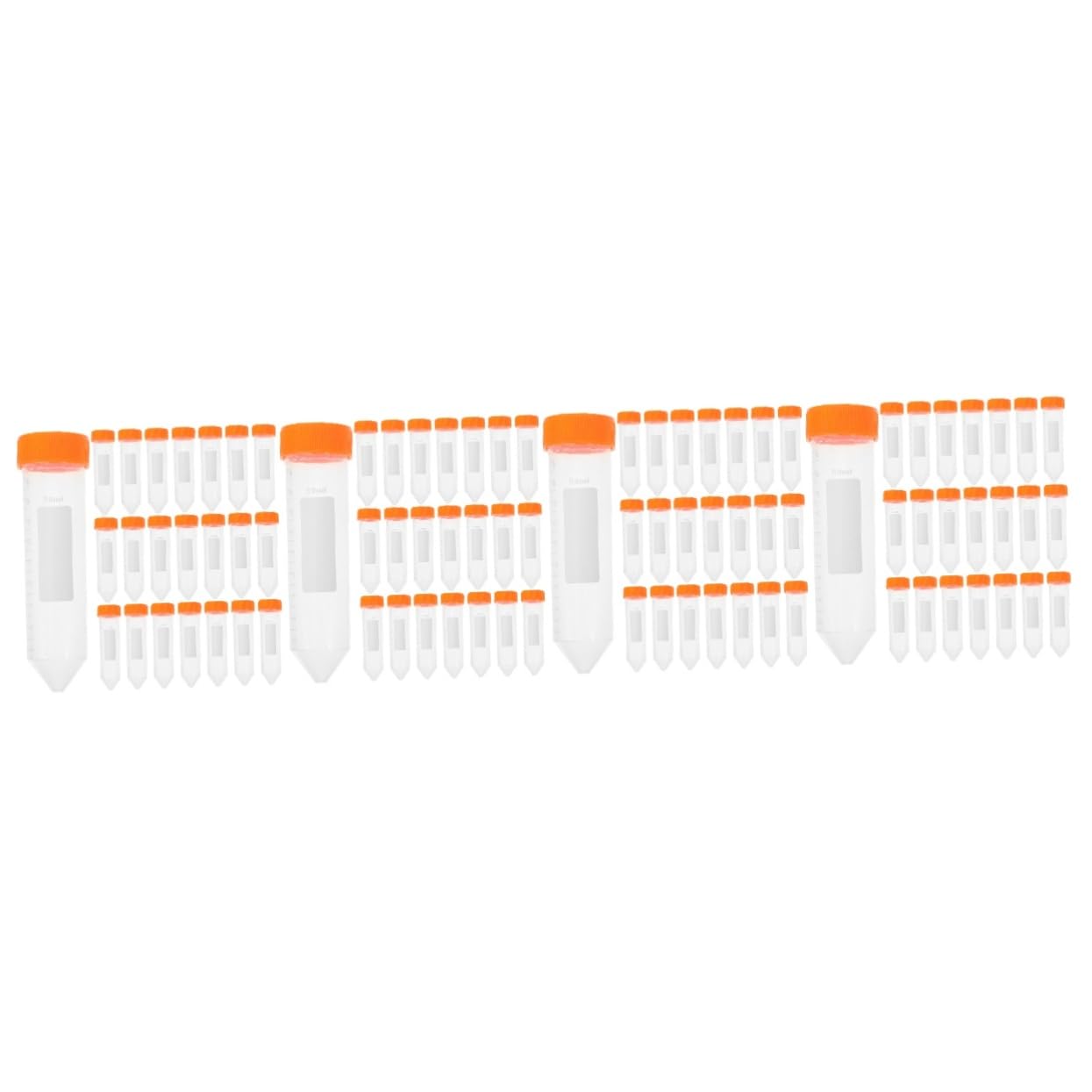 100pcs Test Tube Screw Caps Conical Bottom Containers for Storage and Scientific Experiments