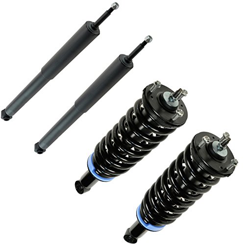 Image of TRQ Front and Rear Complete Strut Assembly & Shock Absorber Kit Complete Strut & Coil Spring Assembly Compatible with 2003-2007 Toyota Sequoia