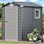 YITAHOME 4.4x6FT Outdoor Storage Shed w/o Floor, All-Weather Plastic Shed with Lockable Doors, Window & Vents, Plastic Tool Shed for Backyard, Patio, Poolside, Lawn, Gray