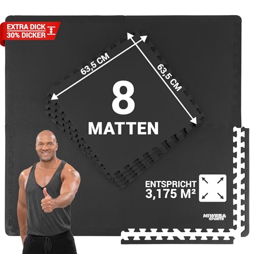 Miweba Sports Bodenschutzmatte BS100 | 18-teilig 3,175 m...