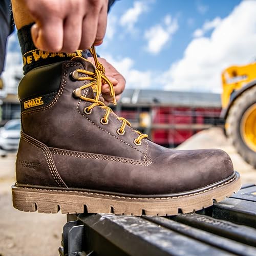 Image of DEWALT Flex ST Leather, Durable, FLEX Outsole, Steel Toe, Safety Work Boot For Men
