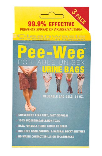 Cleanwaste Pee-Wee Unisex Urine Bags - 100 3 Packs