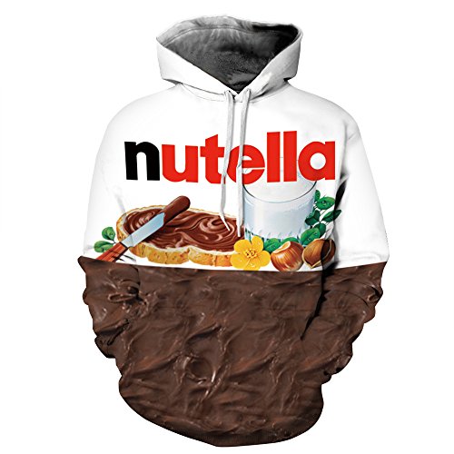 NEWCOSPLAY Unisex Realistic 3D Digital Print Pullover Hoodie Hooded Sweatshirt Lion (XXL/XXXL, Nutella)