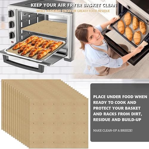11" X 9" Pre-Cut Parchment Sheets, 100pcs Non-Stick Silicone Coated Greaseproof Waterproof Parchment Paper for Baking, High Temperature Resistance Parchment Paper for Air Fryer Oven Steamer Tray (A) - image 7
