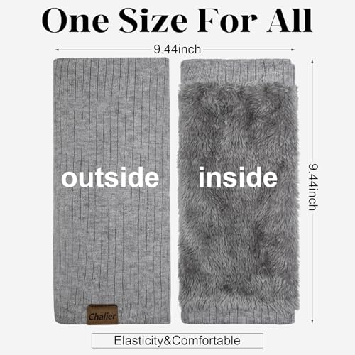 3 Pack Neck Warmer for Women Cold Weather Knit Winter Scarf Thick Infinity Neck Gaiter for Men Women4