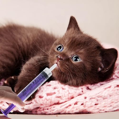 5 Sets Puppy Kitten Feeding Tube Kit Includes 10 pcs FR transparent Rubber Feeding Tubes and 5 Pcs 5 ml Clear Syringe Kitten Syringe Feeding Supplies Feeding Tube Syringes Tool for Small Animals