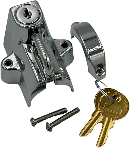 Cerradura universal para casco de motocicleta para manillares de 78" a 1-14" (cromado)