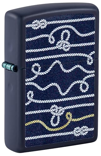 Zippo Sturmfeuerzeug - Nautical Rope Design - Nachfüllbar- Geschenkbox - Metall - Made in USA