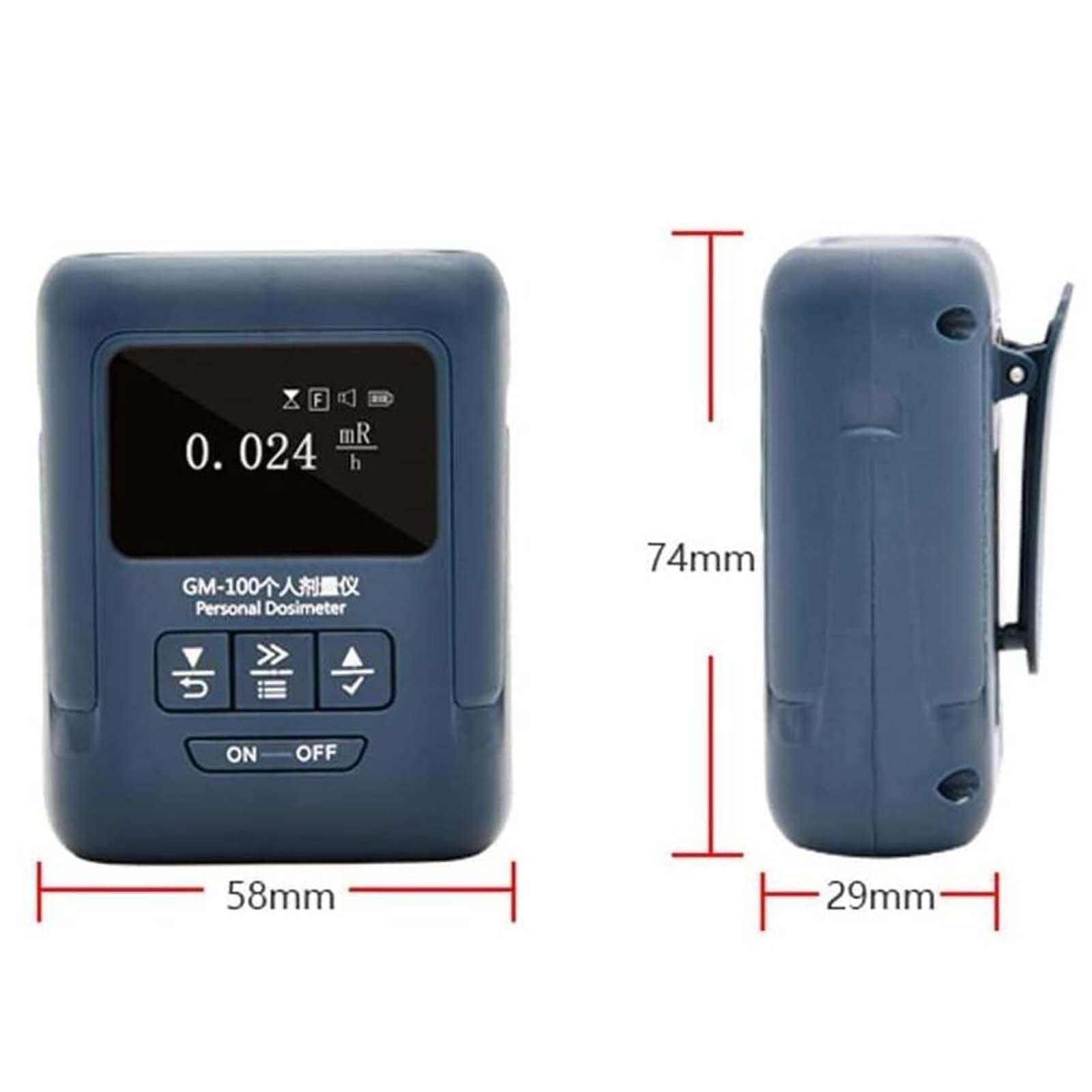Detector de radiación, Contador Geiger Radioactividad Contador Geiger Detector de radiación Nuclear Dispositivo de Alarma de dosis Monitor dosímetro Medidor Digital portátil Alta sensibilidad
