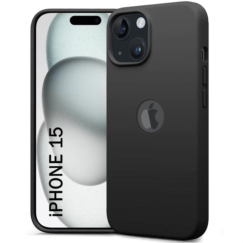 TheGiftKart Genuine Liquid Silicone Back Cover Case for iPhone 15 | Soft Micro-Fibre Lining Inside | Camera Protection Bump | Shockproof Back Cover Case for iPhone 15 (Silicone, Black) (B0CMQNLMSR) Amazon Price History, Amazon Price Tracker