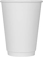 Vista 1 de Karat 12 oz Double-Wall Insulated Coffee Cup [500 Count] White Disposable Paper Hot Cup - Rolled Rim for Hot Beverages, 90mm (C-KIC512W)