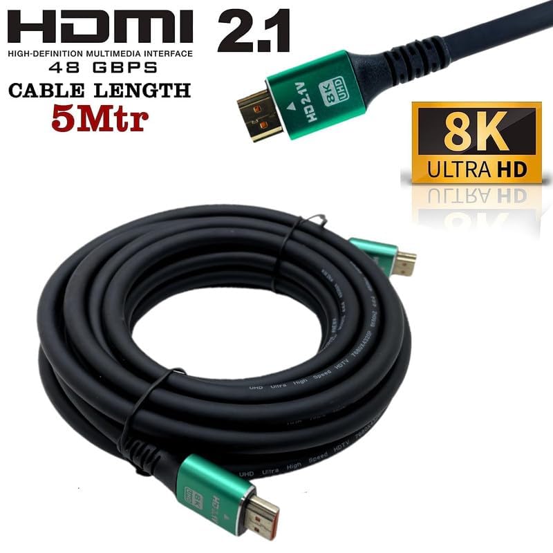 Image of COOLCOLD HDMI 2.1 Cable 20 Meter | 8K /4K Ultra High-Speed HDMI Cord 48Gbps 1ms | 8K@60Hz 4K@120Hz HDR10+ ARC eARC DTS:X | Compatible with TV, Monitor, Gaming PC, Laptop, Soundbar, Mac (Black)