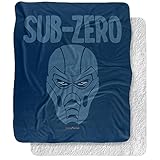 Mortal Kombat 9 Blanket, 50'x60' Sub-Zero Silky Touch Sherpa Back Super Soft Throw Blanket