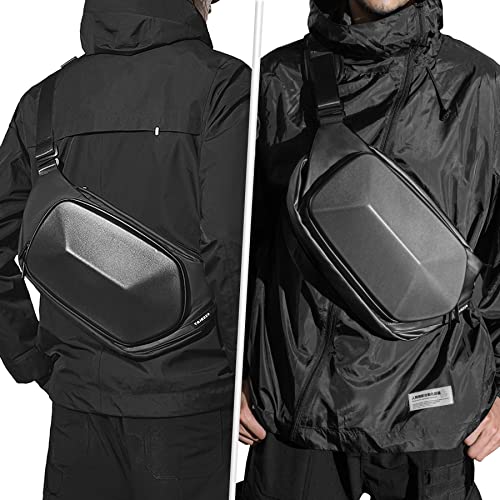 Tajezzo Waist Bag For Men And Women Sling Pack Waterproof Anti-Theft Hard Shell Casual Hiking Boarding Traveling Daypack #TOP4