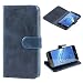 Produktbild Mulbess Handyhülle für Huawei Honor 6c Hülle Leder, Honor 6c Handy Hüllen, Vintage Flip Handytasche Schutzhülle für Huawei Honor 6c Case, Navy Blau