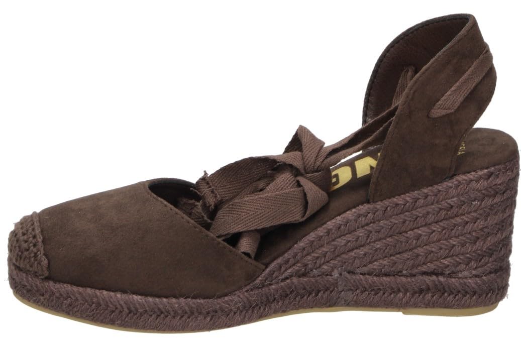 DANGELA Alpargatas con Cuña para Mujer – Yutes de Esparto – Esparteñas con Cintas – Espadrilles con Cuña Alta y Cómoda – con Plataforma – Estilosas y Versátiles – Moda - Modelo DHA30670