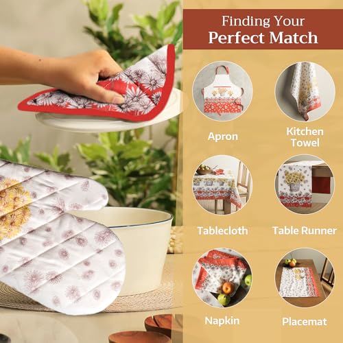 Maison d'Hermine Topflappen-Set, 100% Baumwolle (20 cm x 20 cm, 2er-Pack) – Ansicht 6