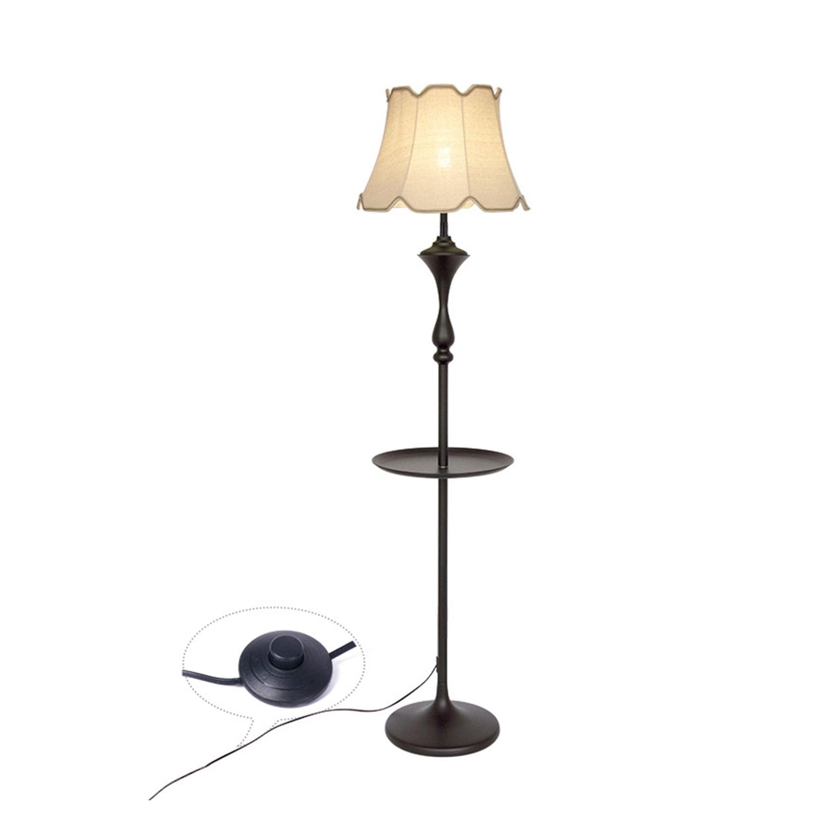 Z4T8M2K6G5 Tall Standing Lamp LED Side Table and Floor Lamp, Modern with Tray for Bedrooms, Living Room, Office, Reading(Beige)