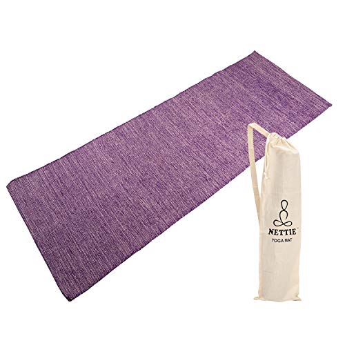 NETTIE Handloom Cotton Anti-skid Yoga Mat – Regal Series