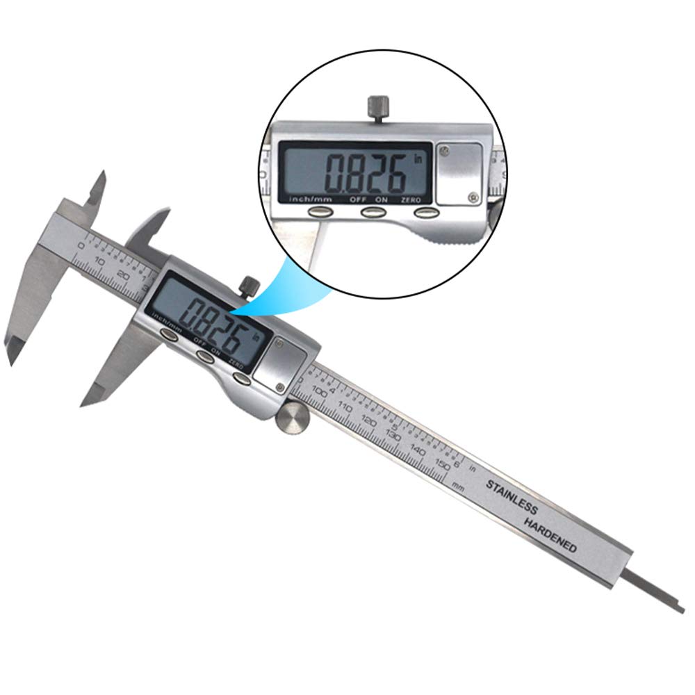 AKT Suwmiarka cyfrowa elektroniczna LCD suwmiarka 150-300 mm zakres pomiarowy z przeliczeniem/pudełkiem do przechowywania, 200 mm