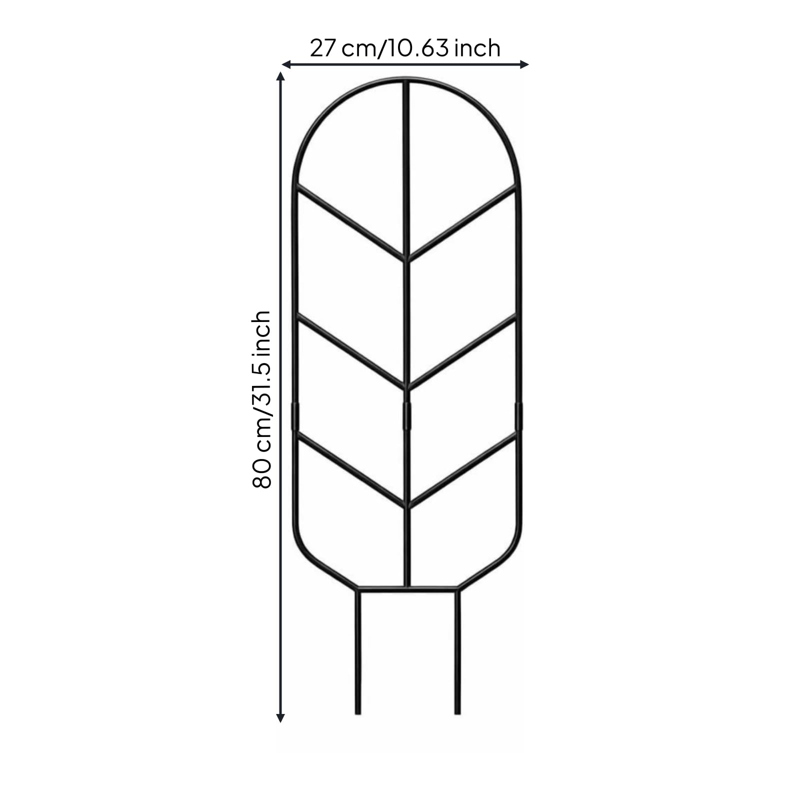 Support de Grimpe pour Plantes Treillis Tuteur Cadre Structure en Métal Noir Robuste Maintien des Lianes et du Lierre Adapté à Intérieur Terrasse Salon Véranda