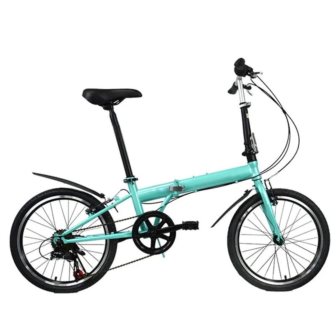 Generic Klapprad, 50,8 cm, tragbar, faltbar, vorne und hinten, V-Bremse, Aluminiumlegierung, doppellagig, EN8, 50,8 cm (20 Zoll), #6-Gang Sport & Freizeit