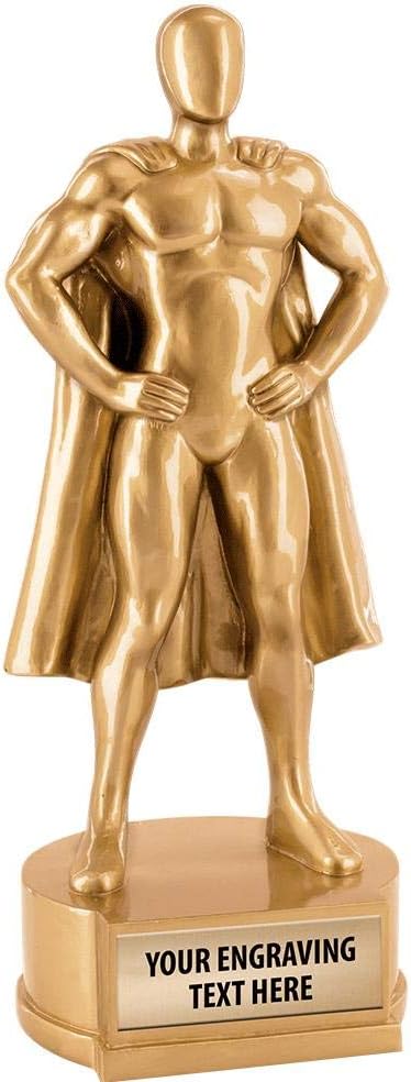 Crown Awards 7" Superhero Trophies, Custom Engraved Superhero Trophy Award