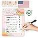 Magnetic Morning & Bedtime Routine Chart for Kids - Customizable Toddler Daily Schedule Board with Dry Erase Surface, Stickers & Marker, Build Habits with Visual Checklists, Retro Theme