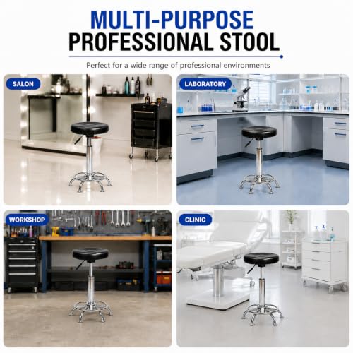 Image of NGFC Doctor Stool with Adjustable Height || Sitting Stools for Home /Doctor /Medical /Salon /Warehouse /Garage (Black, Pack of 5)
