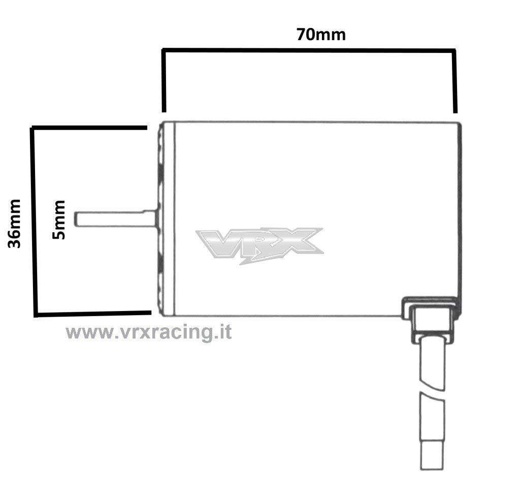 VRX Rocket bürstenloser Motor 3670 2280KV 2Y für Motorboote und Boote