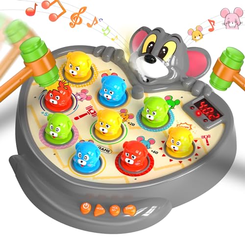 Image of Toys for Ages 2-4,2 Year old Boy Birthday Gift,with Spray 2 Hammers,5 Game Modes,9 Music & Light Interactive Educational Early Learning Toddlers Toys,Birthday Gifts for 2 3 4 Year Old Boy Toys