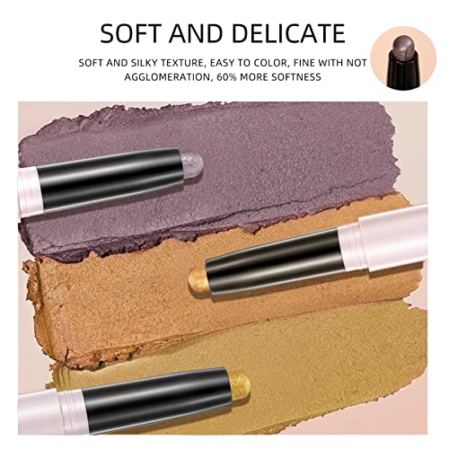 Rosarden Eyeshadow Stick,Cream Eyeshadow Stick, Pencil Eyeshadow Stick, Waterproof Matte Eyeshadow Pen Makeup For Women Brown Taupe， Light Long Lasting #TOP5