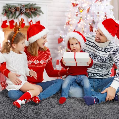 Fluffy Round Area Rugs for Bedroom,5'X5'Shag Circle Area Rugs for Living Room,Non Slip Fuzzy Plush Rug for Kids Room Boys Girls Room and Dorm,Deep Grey