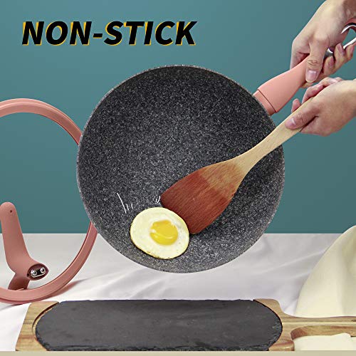 Haufson Non Stick Cooking Set | Pink | 9pc 6 Gallery Image Haufson Non Stick Cooking Set | Pink | 9pc 6 Gallery Image