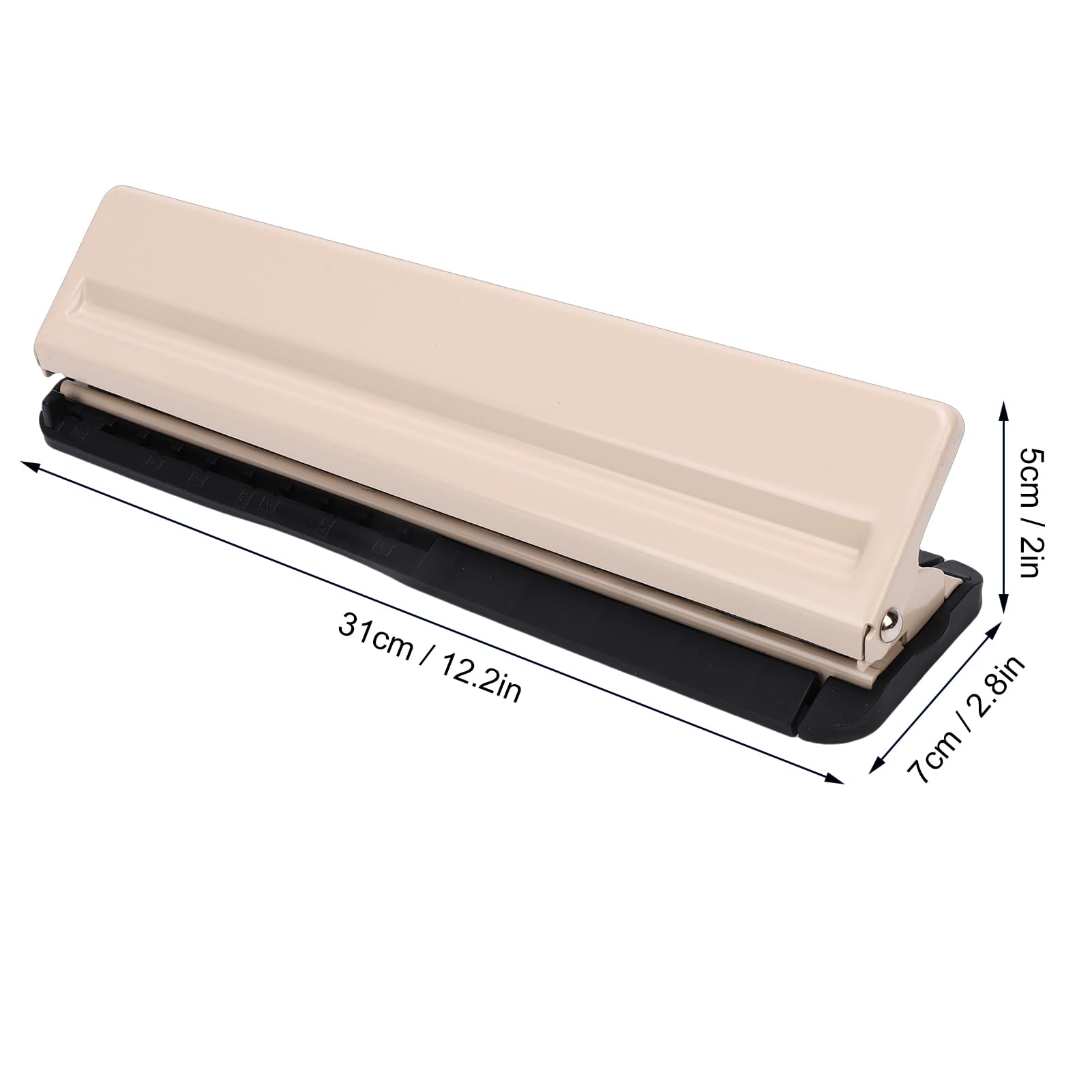 VBESTLIFE Discbound Perforatrice Pratica Perforatrice a 12 Fori a Fungo per gli Amanti della Cancelleria, Dell'organizzazione di Notebook Fai-da-te, in Plastica e Metallo