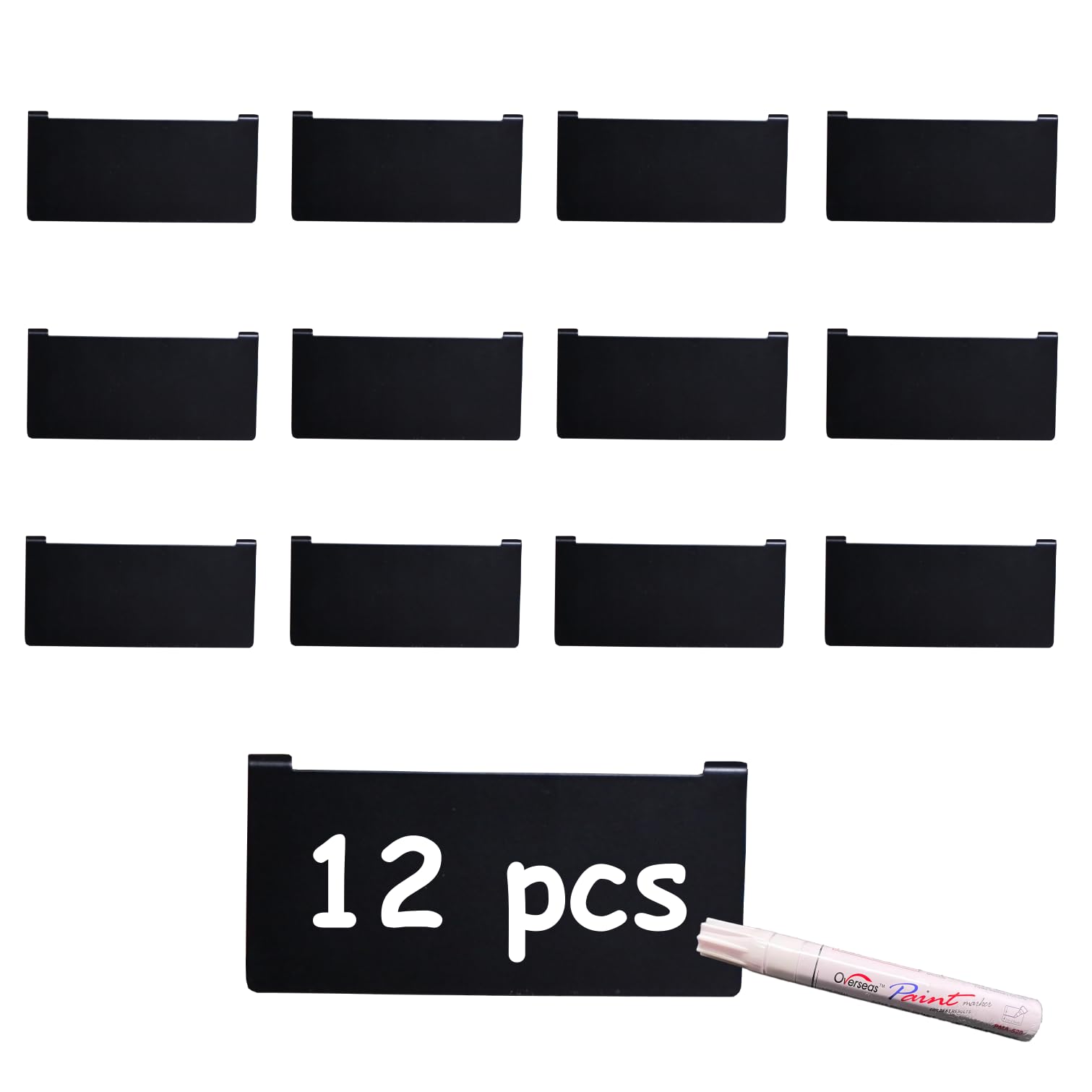 Buy 12PCS Basket Wire Labels, Clip on Labels for Storage Bins, Dry