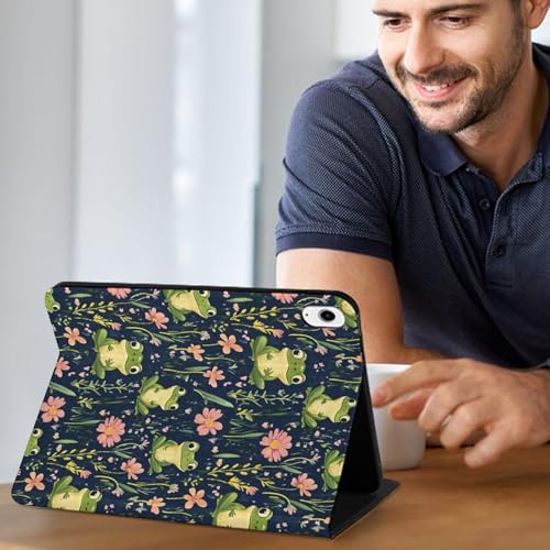 Coque iPad 10.9" veille auto et support stable imprimé fleuri - 2