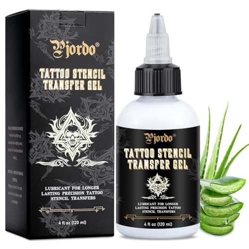 Pjordo Tattoo Stencil Transfer Gel Solution, Tattoo Stencil Gel, Tattoo Transfer Gel for Transfer...