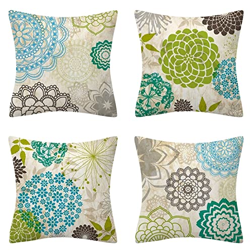 Pillow covers pour chambre et lit 65x65 cm lot de 4 taies lin - 2