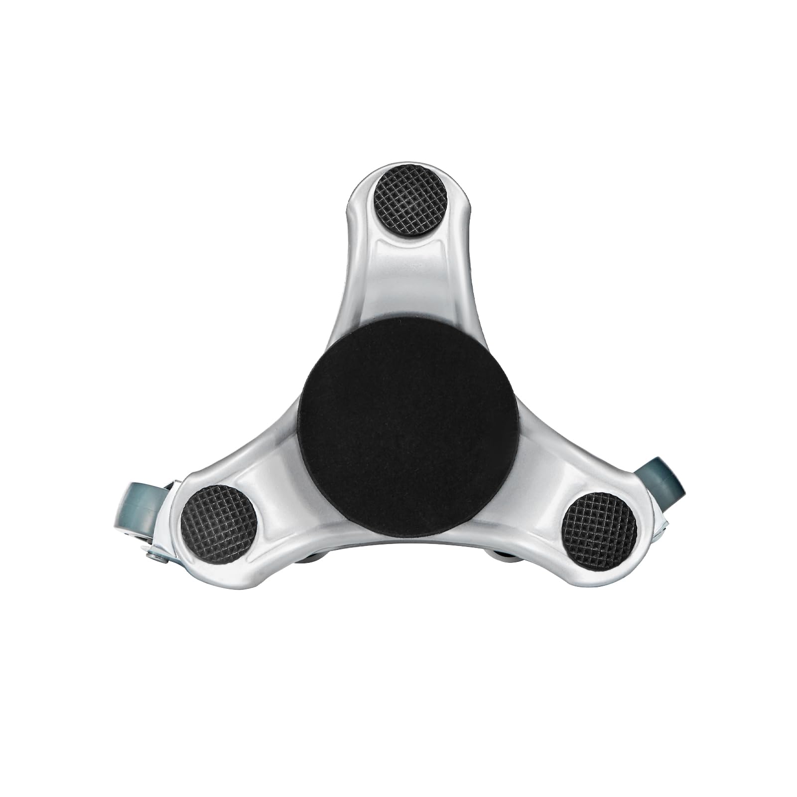 VEVOR 4 carrelli per mobili da 15,2 cm, in acciaio con ruote girevoli a 360° in polipropilene e tappo antiscivolo, 3 ruote per spostare mobili pesanti, frigorifero, divano