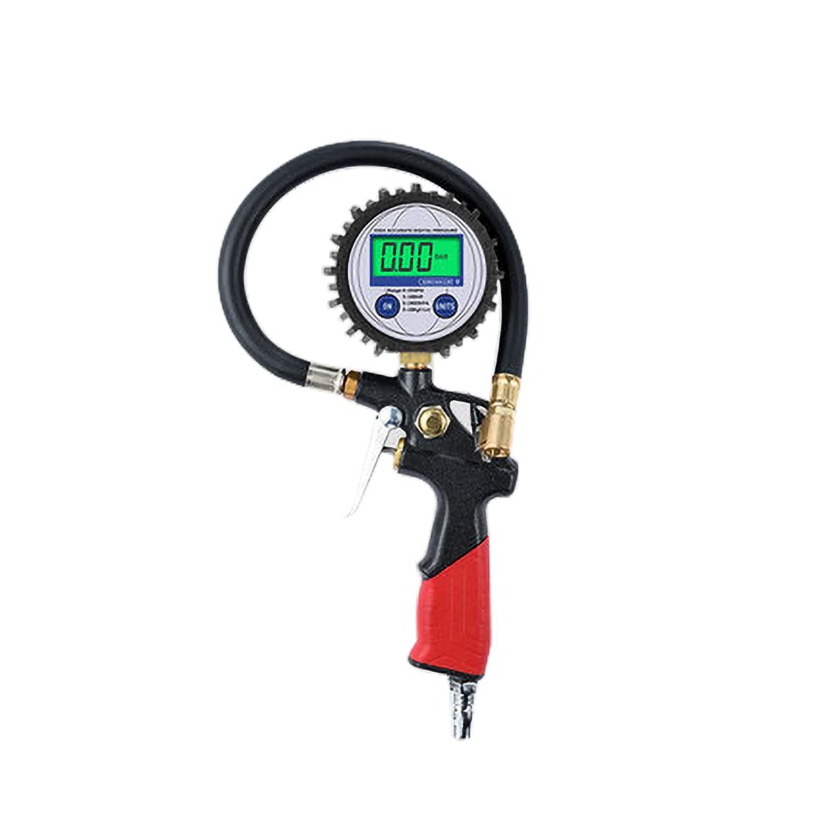 Manometro per Pneumatici 255PSI Manometro per Pneumatici Dispositivo di misurazione con retroilluminazione Multifunzione Bobina di azzeramento